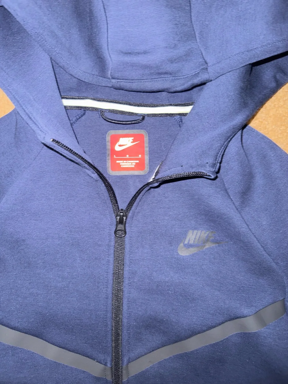 Nike Navy Lightweight Full-Zip Hooded Jacket